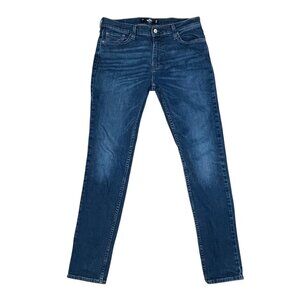 Hollister Men's Dark Blue Skinny Jeans 34x34 Actual 33x32.5